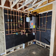 Custom built home under construction in Dorset, Vermont